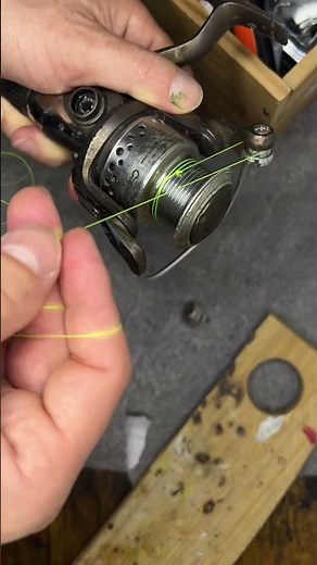 How to tie fishing line to a reel! Quick & easy setup for beginners! #Fishing #Shorts #FishingTips