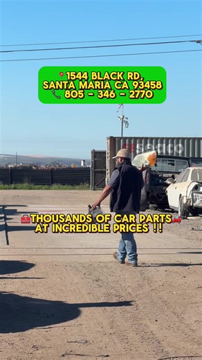Santa Maria CA !! We have thousands of Car Parts Right here in our yard in Santa Maria Recycling Center ♻️ 📍1544 Black Rd, Santa Maria, CA 93458 📞Call us at (805) 346-2770 #picknpull #SantaMariaRecyclingCenter #AutoParts #UsedEngines #SantaMariaCA Santa Maria car parts Oem car parts in santa maria ca We provide automotive services in santa maria ca Automotive Care in Santa Maria Recycling Center