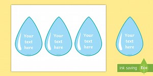 Editable Display Water Droplets