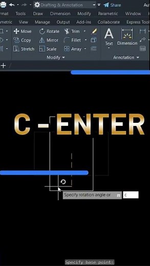 HOW TO ROTATE COPY OF OBJECT IN AUTOCAD