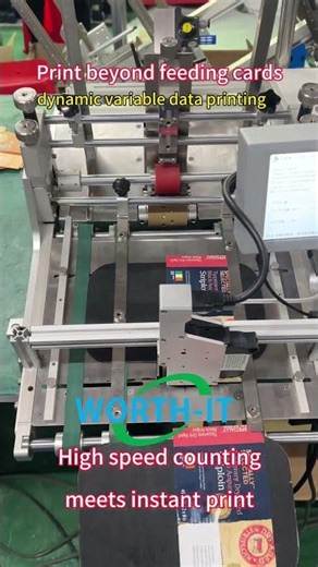 Print beyond feeding cards dynamic variable data printing#packaging #paper #machine #print