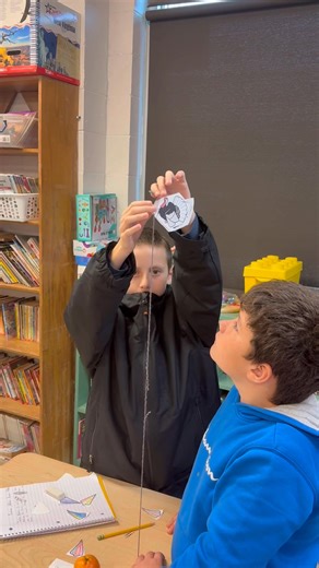 3rd grade’s Mystery Science Turkey Wobble activity…. Before Thanksgiving break students watched a video about turkeys and their behavioral traits. Then they completed a Turkey Wobble activity experimenting with adding “feathers” to the turkey to see how it affected their wobble as it moved along a yarn string. | Hodgesville Elementary School