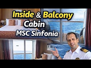 9018 MSC SINFONIA comparison INSIDE cabin and 9082 BALCONY cabin, which one to choose!
