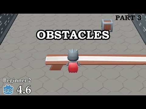 How to create endless runner Part3 - obstacles - Learn Godot 4 3D - no talking