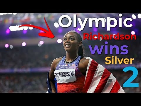 Sha'Carri Richardson Wins 100m Silver at Paris 2024 Olympics | Olympic Debut Highlights