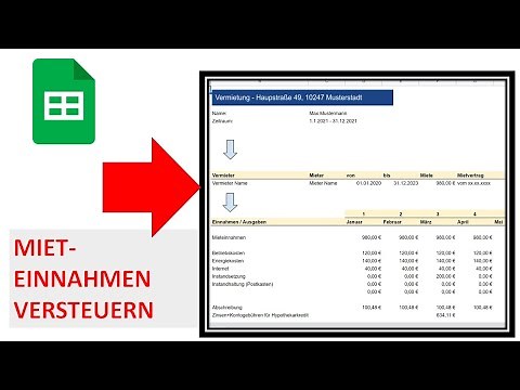 Mieteinnahmen verwalten [Rendite und Steuern] in Google Tabellen [VORLAGE]