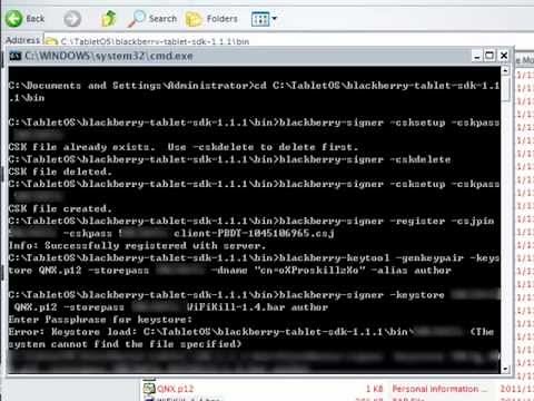 How to convert APK to BAR and signing it