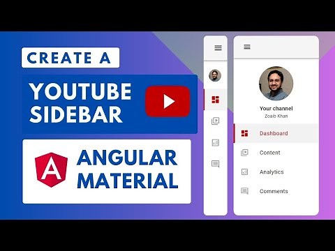 Create a YouTube sidebar clone with Angular Material Components! (Part 1)