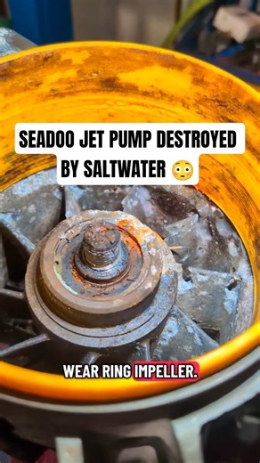 Saltwater DESTROYED This Sea-Doo Jet Pump! ☠️🌊 #seadoo #seadoolife #watercraft #pwc #jetski