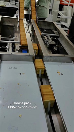 Scallion-flavoured cookies biscuits packing machine #tiktok #packingmachine #cookie