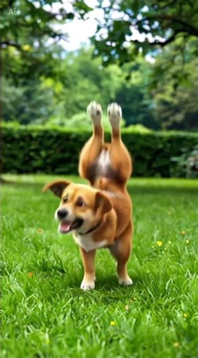 ai generated video of a dog doing 5 backflips : well it worked sort of!