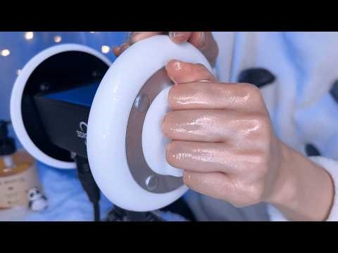 ASMR Brain Penetrating Ear Massage for Deep Sleep (No Talking) 3Dio, dry, oil etc. / 耳マッサージ