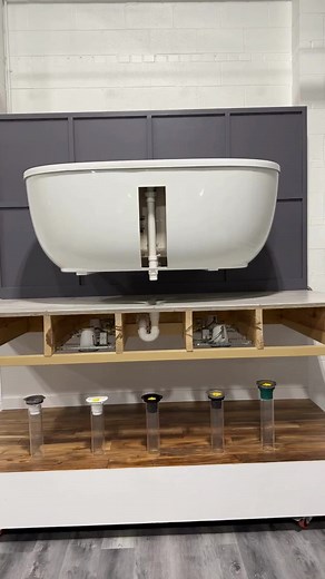 2.2K views · 20 reactions | The 1916 Collection Universal Freestanding Tub Drain works with freestanding island center and offset tubs. When installed at rough-in, it provides simple installation between the P-trap and tub — without needing access from below the floor. | Oatey | Facebook