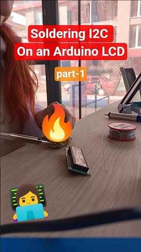 Soldering I2C Pins on a Arduino LCD #arduino