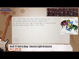 🎸 Rock 'N' Roll Is King - Electric Light Orchestra ELO Guitar Backing Track with chords and lyrics