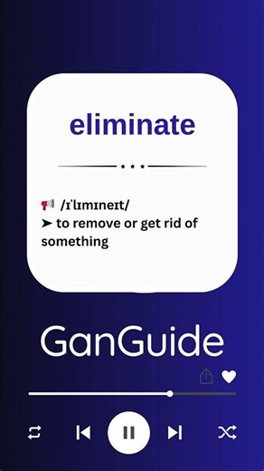 B2 English Word: ELIMINATE | Meaning & Pronunciation