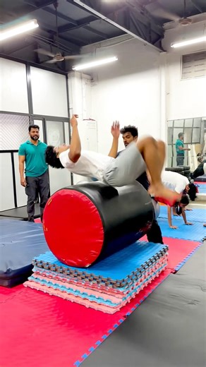 Learn Backflip Safely | Supported Backflip Training for Beginners 🤸‍♂️🔥 #learnbackflip #sdfacademy