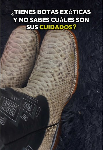 Cuidados de una bota exótica en piel de Python