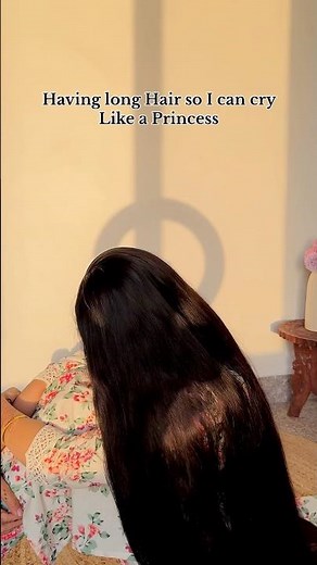 long Hair so I can cry like a princess ✨| Had to try the crying princess trend #shorts #longhair