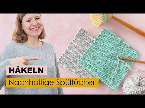 Crochet simple dishcloths – only with single crochet stitches and chain stitches
