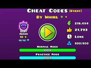 Cheat Codes - Geometry Dash Event Level