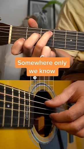 Somewhere Only We Know Guitar Tutorial