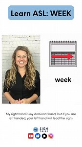 3.4K views · 74 reactions | 蘭 Learn how to sign "WEEK" in American...