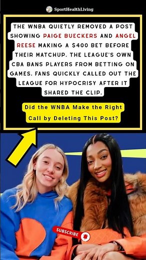 WNBA Deletes Paige Bueckers & Angel Reese Bet Video After Massive Backlash #wnba #news