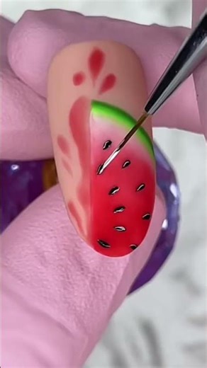 Realistic Watermelon Nail Art 🍉 | Summer Special Gel Nail Design | Satisfying & Fresh Look