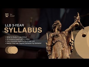 The 3-Year LLB Journey: A Complete Syllabus Guide for Aspiring Lawyers! #law #syllabus