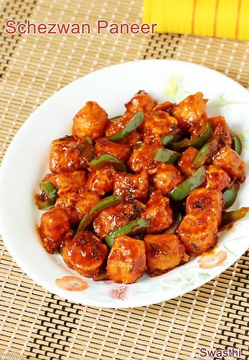 Schezwan Paneer Recipe - Swasthi's Recipes