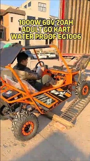 1000W 60V 20Ah powerful electric go kart with two seat, off road buggy,adult four wheel kart #gokart