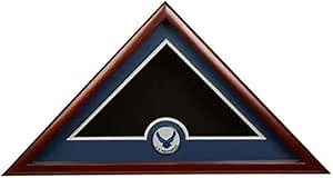 Flags Connections US Flag Display Case with Aim High Air Force Medallion.