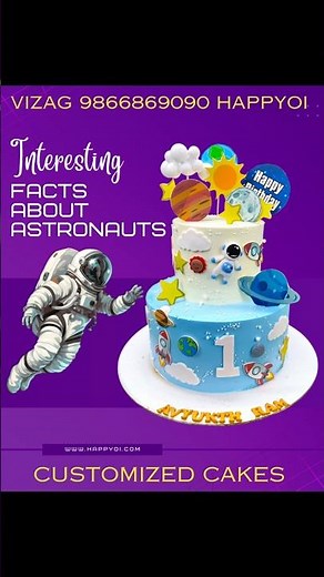 Customised Space theme Cake with Astronauts and Planets!