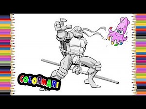 Ninja Turtles TMNT Coloring Book Pages for Kids Episode 27