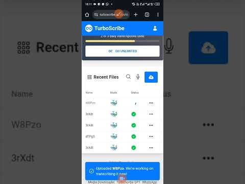 HOW TO DO TRANSCRIPTION WRITING USING A PHONE :PART 2 (UPLOADING AUDIO AND DOCUMENT DOWNLOADING)