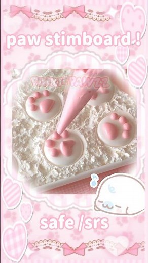safe paw stimboard !! :3 🐾🧁🎀 #cutecore #cute #kawaii #cat #stimboard #stim #sanrio #paws #foryou