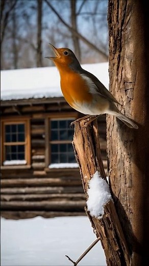 A Robin’s Song in the Stillness #birdsounds #naturesounds #robin #birds #birdphotography #wildlife