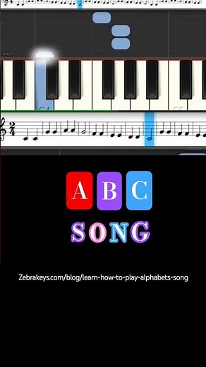 ABC Song : Easy Piano "Alphabets Song" Melody for Beginners