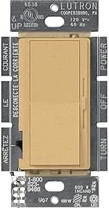 Lutron Diva LED+ Dimmer Switch for Dimmable LED, Halogen and Incandescent Bulbs, 150W/Single-Pole or 3-Way, DVSCCL-153P-GS, Goldstone