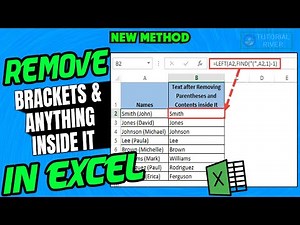 Remove all brackets in Excel | How To Remove Brackets & Anything Inside it In Excel
