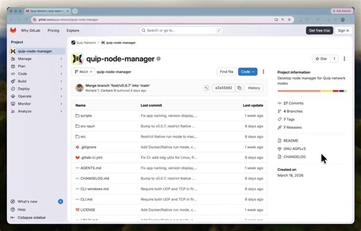 You can start earning $QUIP rewards right now.The GitLab from @quipnetwork is open for everyone to run nodes during the current testnet phase and earn rewards.You can get started today:- You need to have a stable internet connection- Get a Port 20049 (or another of your choice) open in your firewall to communicate with the network- A server or a solid machine (GPUs, CPUs, etc.)The team recommends starting with the Node Manager, it’s beginner-friendly, with both a GUI and terminal mode, plus a se