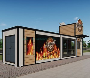 [Hot Item] Modular Prefab Prefabricated Expandable Shipping Container Fast Food Shop / Restaurant.