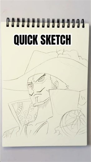 Mihawk Quick sketch❤️✨One piece#onepiece #mihawk #shortsvideo #shorts #anime#drawing#art#sketch