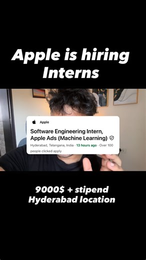 Abhay Singh on Instagram: "As a Software Engineering Intern within the Apple Ads team, you will contribute to the design, development, and optimization of our advertising platforms, with a particular focus on leveraging machine learning to enhance ad relevance, pertormance, and user experience. You will work alongside experienced engineers on challenging projects, gaining hands-on experience with large-scale data, machine learning models, and distributed systems. Comment Apple to get the apply l