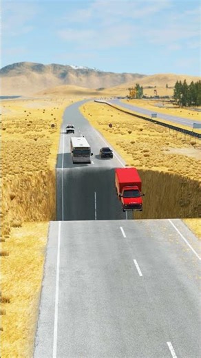 Cars Falling Off a Cliff in BeamNG Drive! 😱