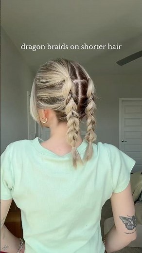 Dragon Braids 🐉 🤭🍀 #hairstyle #hairtutorial #hair #hairideas