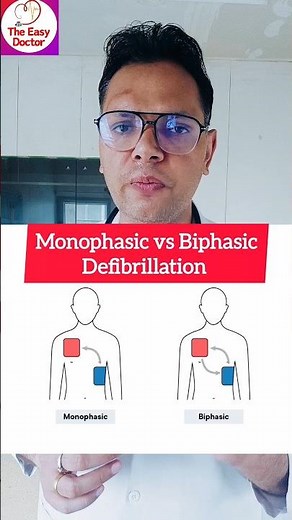 TED#22🎯 monophasic vs Biphasic defibrillation #acls #bls #cardiology #neet