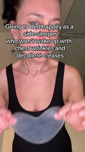 You don’t have to sleep like a vampire to avoid chest wrinkles - sleep on your side if thats how you sleep best, just wear our reusable silicone chest patch before bed and youll wake up with a smooth, hydrated décolleté #chest #chestpatch #chestwrinkles #wrinklesschminkles #siliconepatches #wrinklesmoothing #wrinkletreatment #skincarethatsticks #reusable #wrinkleremover #overnightskincare #chestskincare