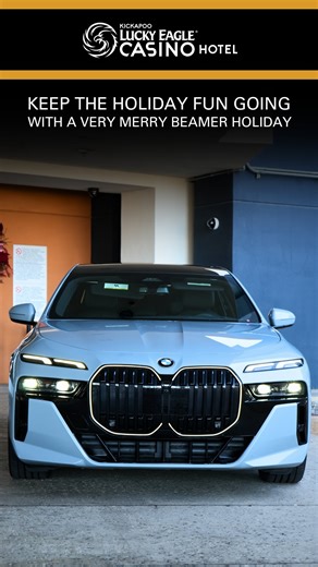 Kickapoo Lucky Eagle Casino on Instagram: "It all comes down to tonight at Kickapoo Lucky Eagle Casino 🚗✨ Cash, Lucky Bucks, and the keys to a 2025 BMW are all in play. 💸 2pm: $2,500 cash 💰 3pm – 5pm: $1,000 Lucky Bucks each hour 💵 6pm: $2,500 cash 💲 7pm & 8pm: $1,000 Lucky Bucks 🤑 9pm: $2,500 cash 🚗 10pm: Grand Prize BMW 7 Series 740i 💸 11pm: $1,500 Lucky Bucks 💰 11:45pm: $3,500 cash Holiday cheer meets high-stakes excitement. Don’t miss out! #KickapooLuckyEagleCasino #KLEC #BMWGiveawa